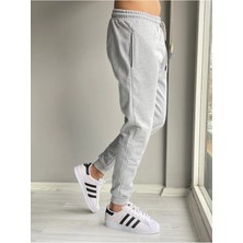 Relax Family Xf Erkek Yazlık Slim Fit Pamuklu Dar Kesim Jogger Gri Eşofman Altı Dar Paça