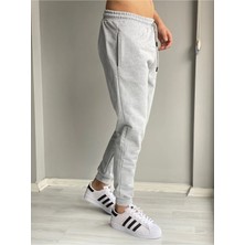 Relax Family Xf Erkek Yazlık Slim Fit Pamuklu Dar Kesim Jogger Gri Eşofman Altı Dar Paça