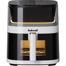 Robx Robwell Rxo5 Son Teknoloji Otomatik Buhar Püskürtmeli Airfryer 10 Renkli Işıklı Menü