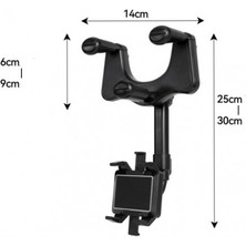Mrt Bilişim Araba Dikiz Aynası Teleskobik Telefon Tutucu Oynar Başlıklı Dikiz Ayna Telefon Tutucu