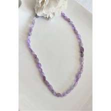 Bade Accessories Naturel Kesim Ametrin Doğal Taş Kolye