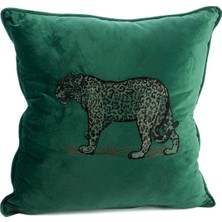 Mikasa Moor Leopar Nakışlı Yeşil 55X55 Yastık Kırlent