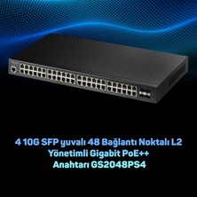 Cudy GS2048PS4 4SFP+,2CONSOL,48PORT Base-Tgigabit L2 Yönetilebilir 720WPOE++ Metal Rack Mount Switch