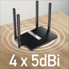 Cudy LT500 2,4ghz 300MBPS, 5ghz 867MBPS, 4 Port Wi-Fi Mesh 4g Lte Ddns Router (AC1200 Serisi)