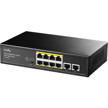 Cudy FS1010P 8 Port 10/100MBPS 120W Poe+, 2 Uplink Portlu Vlan Cctv Rack Mount Metal Switch