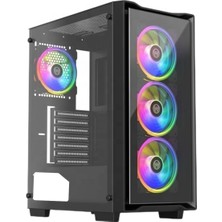 Sprange Cs-1 Bilgisayar Kasası 4 x 120MM Rgb Fan + Controller + Uzaktan Kumanda