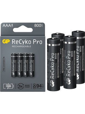 GP Dexter Gp Recyko Pro Ince Aaa 800 Mah 4lü Şarjlı Pil GP85AAAHCB-2EB4 (GPRHCH83B205)