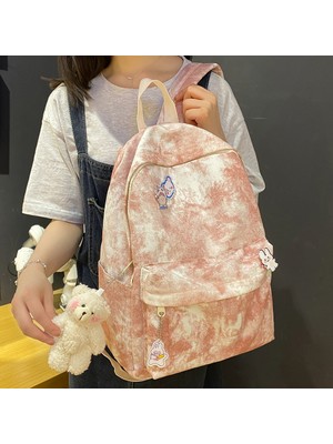 Masoffy Mavi Okul Çantası Kawaii Öğrenci Omuzlar Büyük Kapasiteli Çift Sırt Çantası Moda Sırt Çantası Kadın Kolej Genç Bilgisayar Çantası Mochila (Yurt Dışından)