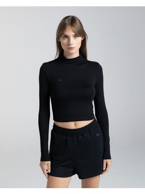 Kappa Kadın Siyah T-Shirt 371Q64W-005 Şık Tasarım ve Rahat Kesim ile Günlük Kullanım İçin