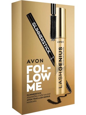 Avon Follow Me Göz Kalemi Blackest Black ve Lash Genius Maskara Hediye Paketi