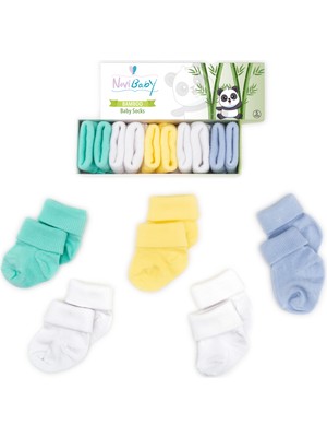 Novibaby 5'li Bambu Yenidoğan Bebek Çorap I Summer Boy I Kız Erkek Bebek Çorabı