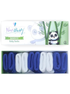 Novibaby 5'li Bambu Yenidoğan Bebek Çorap I Brave Boy I Kız Erkek Bebek Çorabı