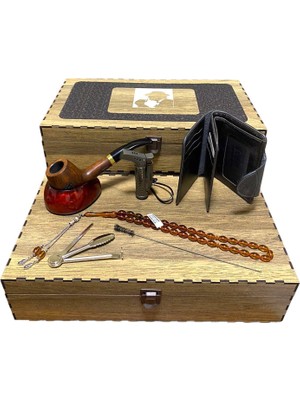 Pipsan Pipo Ahlat Ağacı Balsa Filitreli Çakmaklı Cüzdanlı Tesbihli Set 605728-509164