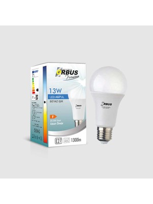 Orbus Premium 13W E27 1300LM Ampul – 6500K Beyaz Işık