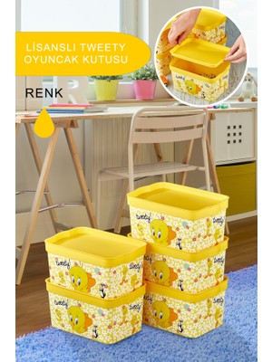 Poomy Tweety Oyuncak Kutusu - Lisanslı Barbie Organizer Kutu 2 Adet 2,3 Lt