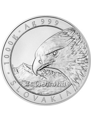 Czech Mint Silver One-Kg Bullion Coin Eagle 2022 Stand (Ag 999/1000 G /90MM/ST)