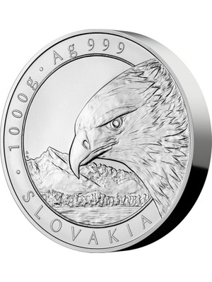 Czech Mint Silver One-Kg Bullion Coin Eagle 2022 Stand (Ag 999/1000 G /90MM/ST)