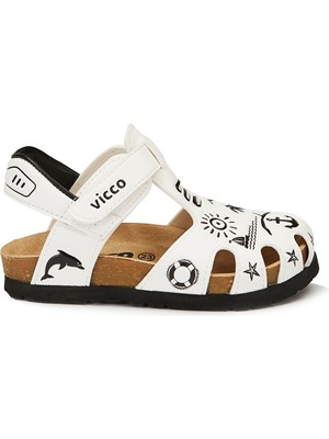 Vicco 321. B22Y. 176 Darcy Beyaz Kız Bebek Sandalet