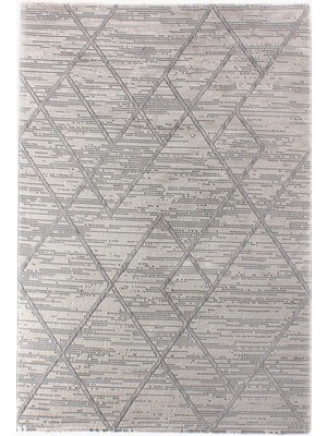 Konfor Halı Motto 4587 Gri Yumuşak Dokulu Salon Mutfak Koridor Oturma Odası Yolluk Halı Makine Halısı