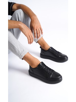 Mubiano Hakiki Deri M3-SS Siyah/Siyah Erkek Spor Ayakkabı & Sneaker