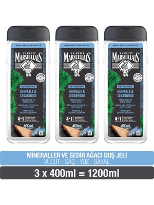 Le Petit Marseillais Mineraller Ve Sedir Ağacı Duş Jeli 400ml x3