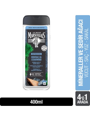 Le Petit Marseillais Mineralli ve Sedir Ağacı Özlü Duş Jeli 400 ml – Ferahlatıcı, Besleyici ve Canlandırıcı