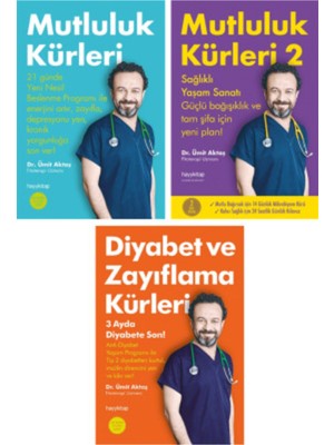 Mutluluk Kürleri - Mutluluk Kürleri 2 - Diya-Bet ve Zayıflama Kürleri - Ümit Aktaş 3 Kitap Set