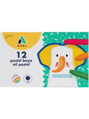 Adel 12'li Pastel Boya Canlı Renkler