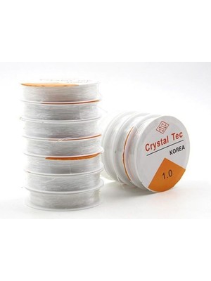 Şeffaf Misina 1 mm Esnek Silikon El Işi Takı Aksesuar Misinası - 1 Adet