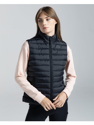 Kappa Logo Tona Kadın Siyah Yelek 381Q6NW-005