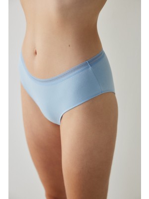 Penti Easy Pamuklu Trim Mavi Hipster Külot