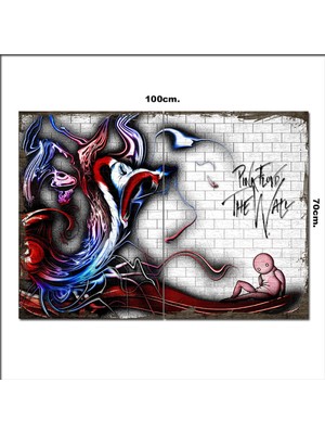 Bedeko Ahşap Tablo Pink Floyd The Wall  70*100CM