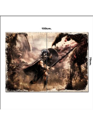 Bedeko Ahşap Tablo Warriors: Legends Of Troy Baskılı 70*100CM