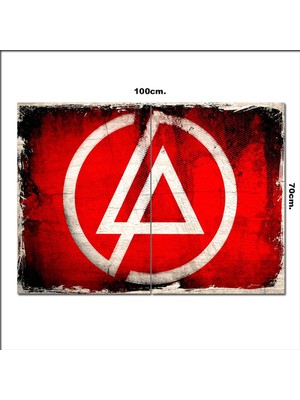 Bedeko Ahşap Tablo Linkin Park Logo Görseli 70*100CM