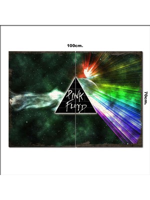 Bedeko Ahşap Tablo Pink Floyd  70*100CM
