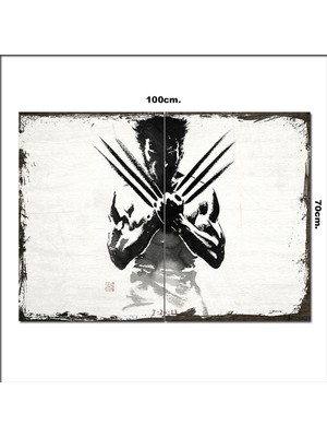 Bedeko Ahşap Tablo Wolverine Görseli 70*100CM