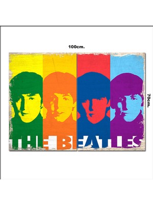 Bedeko Ahşap Tablo The Beatles Afiş  70*100CM