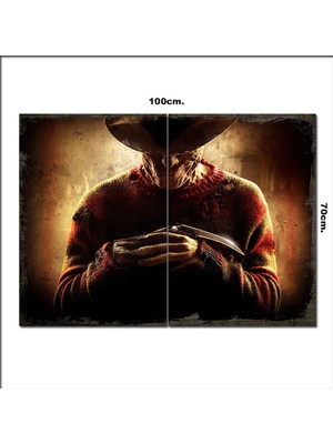 Bedeko Ahşap Tablo Freddy Krueger Görseli 70*100CM