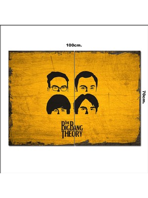 Bedeko Ahşap Tablo The Big Dang Theorg Tarz 70*100CM