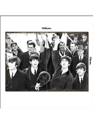 Bedeko Ahşap Tablo The Beatles  70*100CM