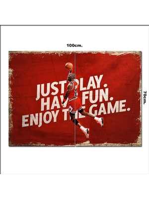 Bedeko Ahşap Tablo Nba Just Play  70*100CM