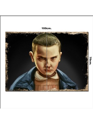 Bedeko Ahşap Tablo Stranger Things Eleven  70*100CM