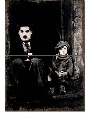 Bedeko Ahşap Tablo Charlie Chaplin Çocuk Hediyelik Mdf Tablo