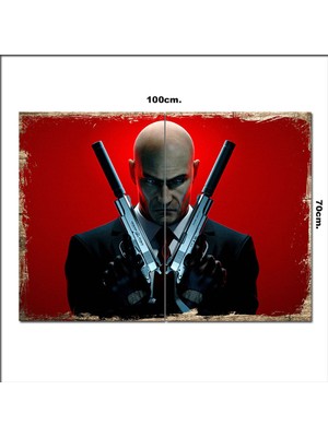 Bedeko Ahşap Tablo Hitman  70*100CM