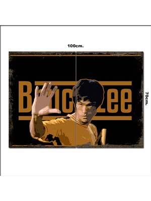 Bedeko Ahşap Tablo Bruce Lee  70*100CM