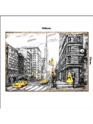 Bedeko Ahşap Tablo Bir Zamanlar Newyork  70*100CM