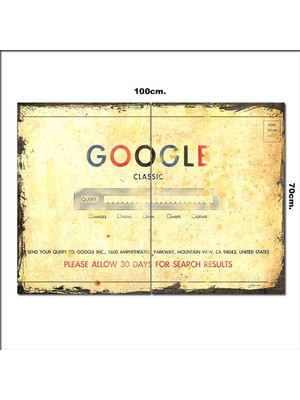 Bedeko Ahşap Tablo Google Classic  70*100CM