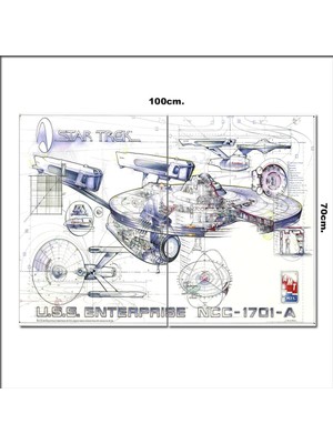 Bedeko Ahşap Tablo U.s.s. Enterprise Atılgan Savaş Gemisi Şekilli 70*100CM