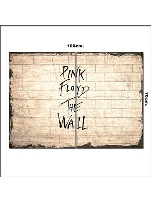 Bedeko Ahşap Tablo Pink Floyd The Wall Şekilli 70*100CM