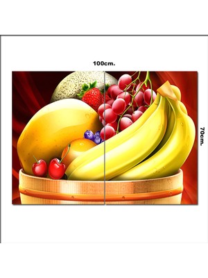 Bedeko Ahşap Tablo Meyve Sepeti  70*100CM